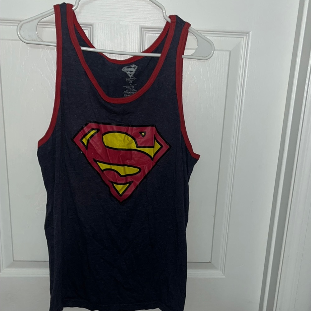 DC Comics Charcoal Tank with Superman Emblem